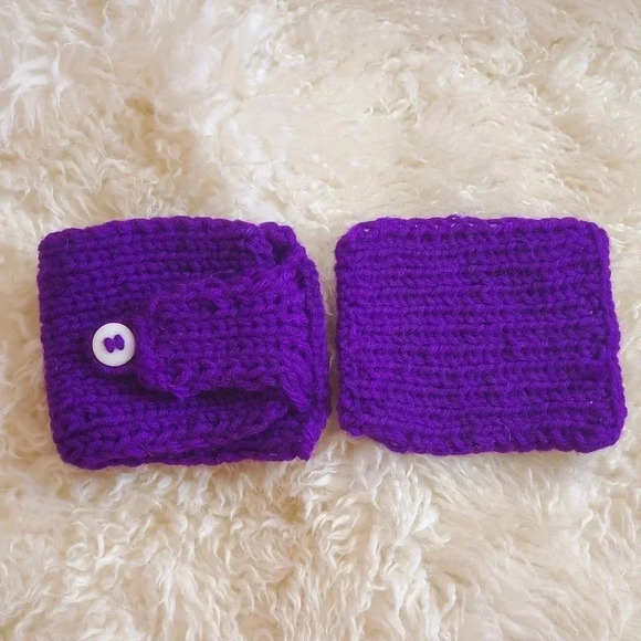 Hand knit mug warmer and mug rug - Picture 3 of 3